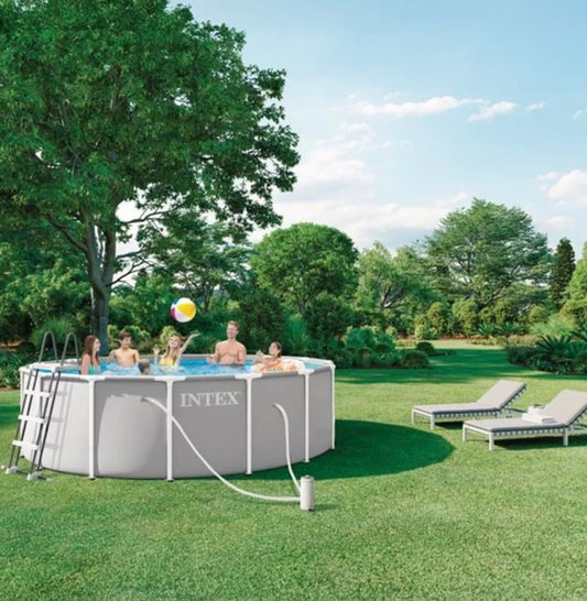 Σετ Πισίνας Prism Frame με Σκάλα & Φίλτρο Ø4.57x1.22m - Intex