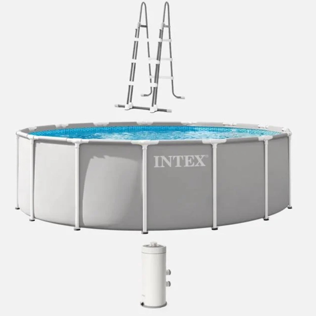 Σετ Πισίνας Prism Frame με Σκάλα & Φίλτρο Ø4.57x1.22m - Intex